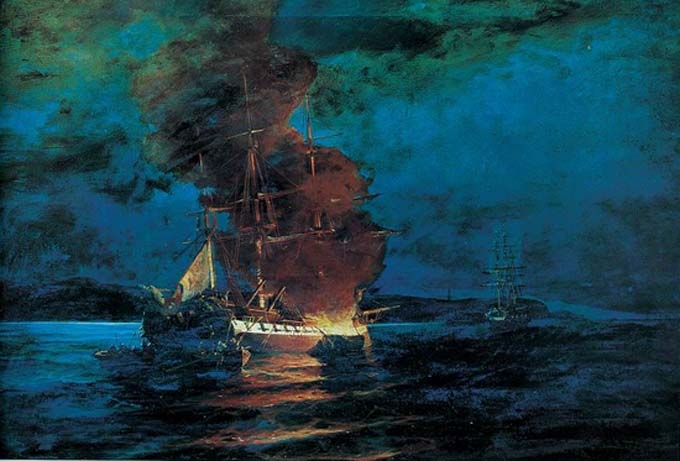 Πυρπόληση τουρκικής ναυαρχίδας